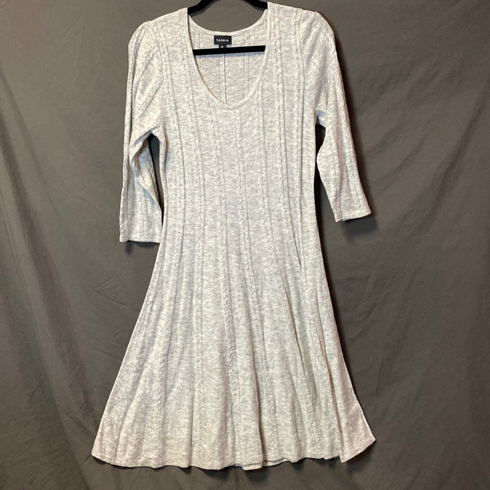 TORRID Size 00 Heather Grey Sweater Dress